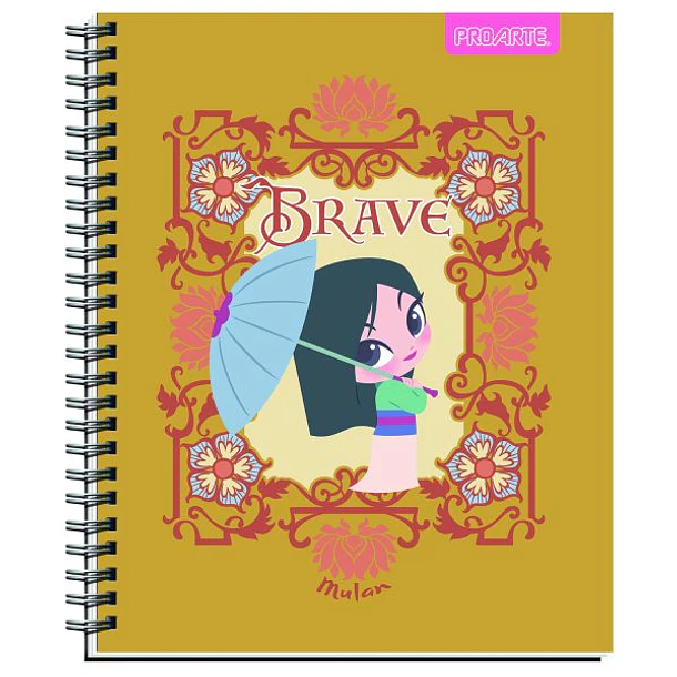 CUADERNO UNIVERSITARIO PROARTE 100H 7MM PRINCESAS KAWAII 8