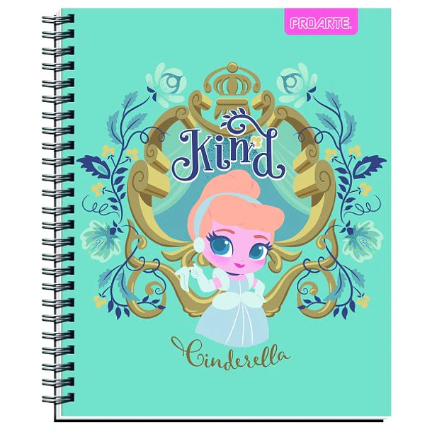 CUADERNO UNIVERSITARIO PROARTE 100H 7MM PRINCESAS KAWAII 10