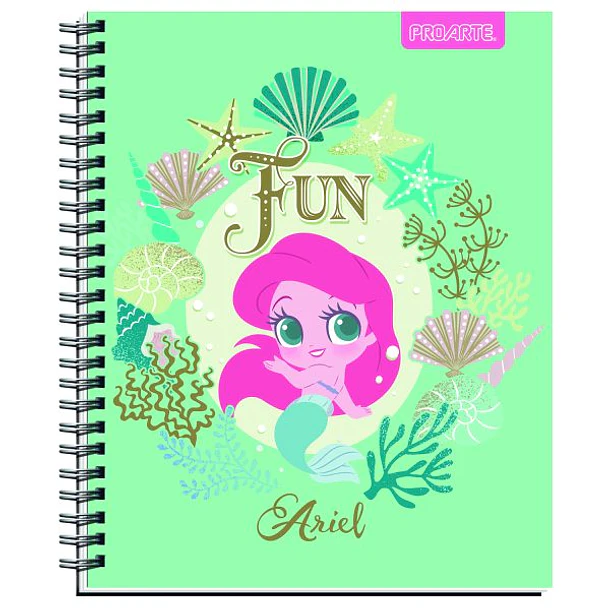 CUADERNO UNIVERSITARIO PROARTE 100H 7MM PRINCESAS KAWAII 11