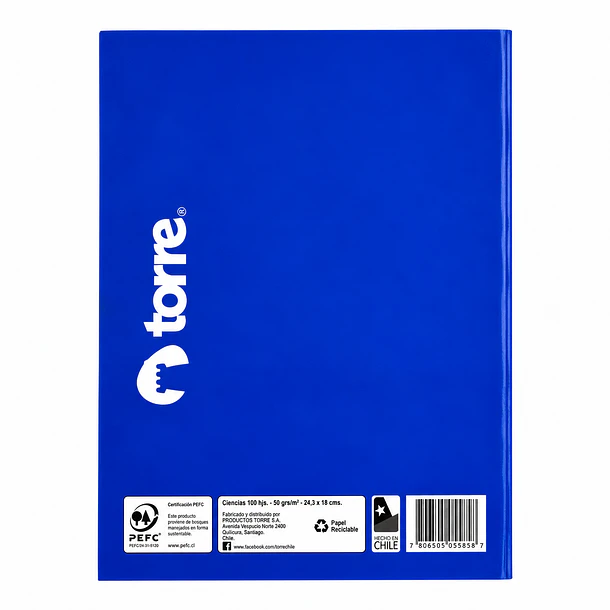 CUADERNO COLLEGE LISO CIENCIAS 100 HOJAS TORRE PACK 10 4