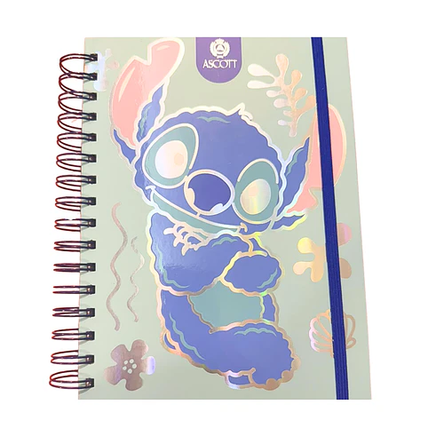 LIBRETA STITCH ASCOTT 120 HOJAS + BOLÍGRAFO + STICKERS