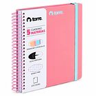CUADERNO 5 MATERIAS 200 HOJAS 7MM TORRE 3