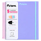 CUADERNO 5 MATERIAS 200 HOJAS 7MM TORRE 1