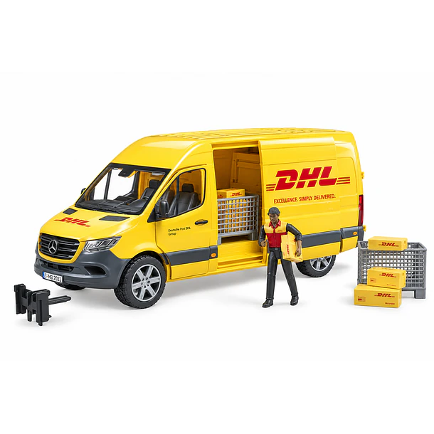 MERCEDES-BENZ SPRINTER DHL CON CONDUCTOR BRUDER 1:16 1