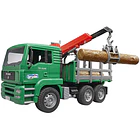 CAMIÓN MAN TGA FORESTAL CON GRÚA Y TRONCOS BRUDER 1:16 1