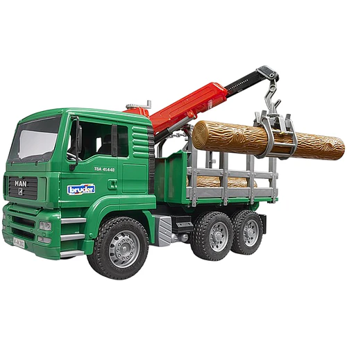 CAMIÓN MAN TGA FORESTAL CON GRÚA Y TRONCOS BRUDER 1:16