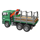 CAMIÓN MAN TGA FORESTAL CON GRÚA Y TRONCOS BRUDER 1:16 5