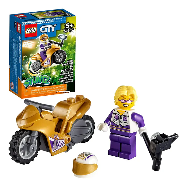 LEGO CITY STUNTZ MOTO SELFIE 60309 14 PIEZAS 1