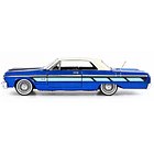 CHEVROLET IMPALA LOWRIDER 1964 1:24 MOTORMAX AZUL 2