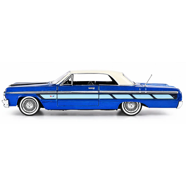 CHEVROLET IMPALA LOWRIDER 1964 1:24 MOTORMAX AZUL 2