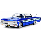 CHEVROLET IMPALA LOWRIDER 1964 1:24 MOTORMAX AZUL 1