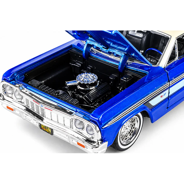CHEVROLET IMPALA LOWRIDER 1964 1:24 MOTORMAX AZUL 4