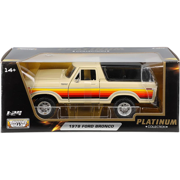 FORD BRONCO CUSTOM 1978 MOTORMAX 1:24 PLATINUM 4
