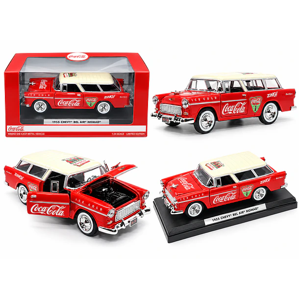 CHEVROLET BEL AIR NOMAD 1955 COCA-COLA 1:24 DIECAST 3