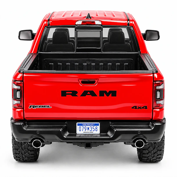 RAM 1500 CREW CAB REBEL 2019 ROJA MOTORMAX 1:27 DIECAST 4