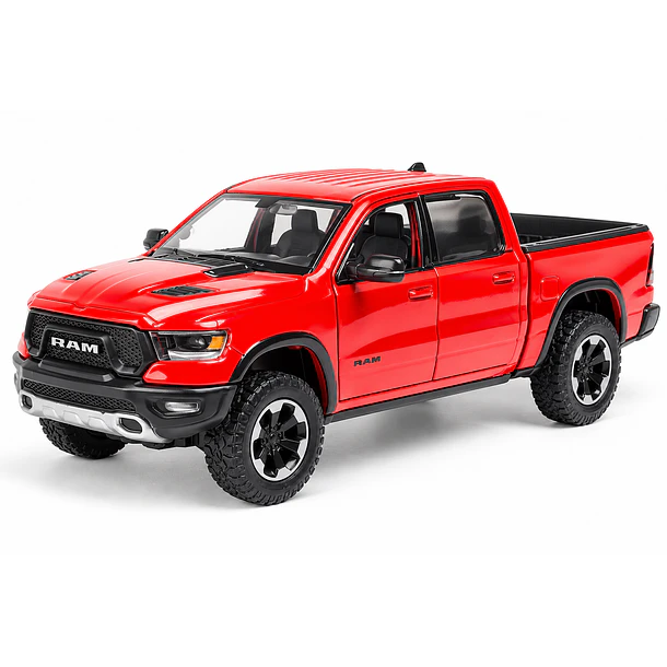 RAM 1500 CREW CAB REBEL 2019 ROJA MOTORMAX 1:27 DIECAST 2
