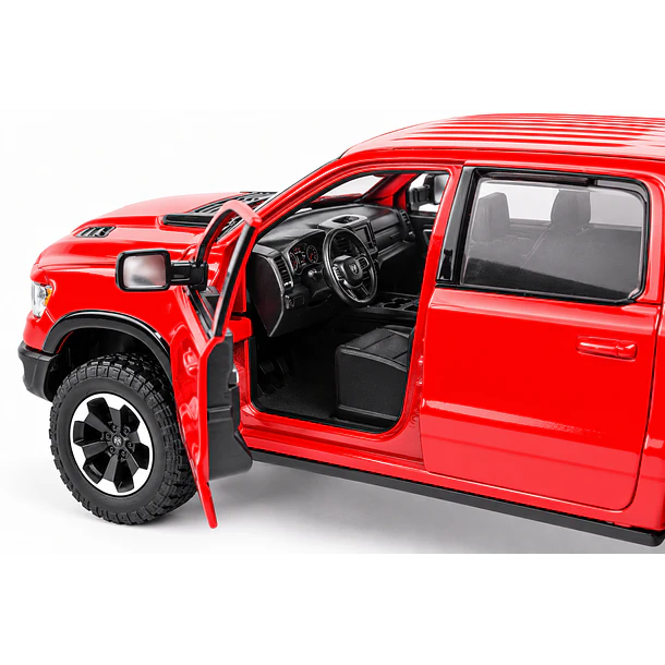 RAM 1500 CREW CAB REBEL 2019 ROJA MOTORMAX 1:27 DIECAST 6