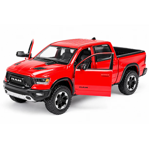 RAM 1500 CREW CAB REBEL 2019 ROJA MOTORMAX 1:27 DIECAST 1