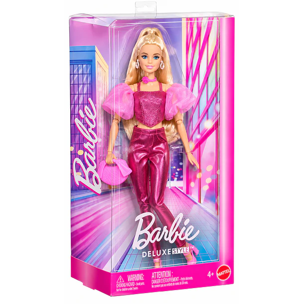 BARBIE DELUXE STYLE RUBIA CON LOOK ROSA MATTEL JFP40 8