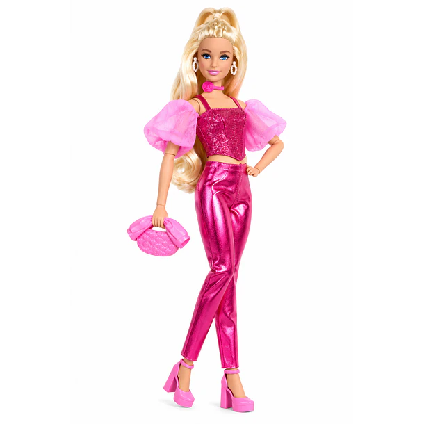 BARBIE DELUXE STYLE RUBIA CON LOOK ROSA MATTEL JFP40 6