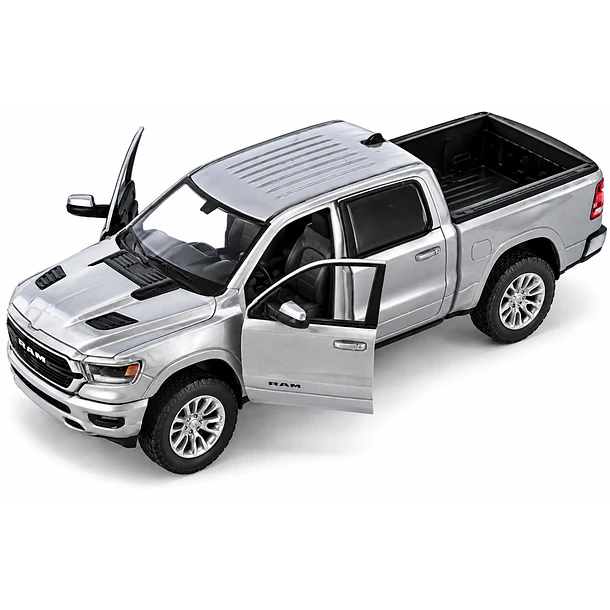 RAM 1500 CREW CAB LARAMIE 2019 MOTORMAX ESCALA 1:24 PLATA 3