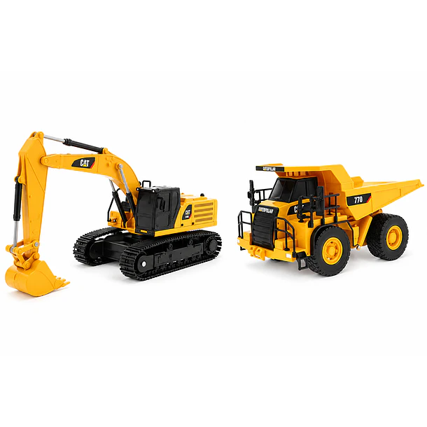 SET CAT 336 + CAMIÓN MINERO 770 RC 1:35 DIECAST MASTERS 3