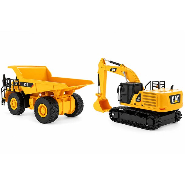 SET CAT 336 + CAMIÓN MINERO 770 RC 1:35 DIECAST MASTERS 5
