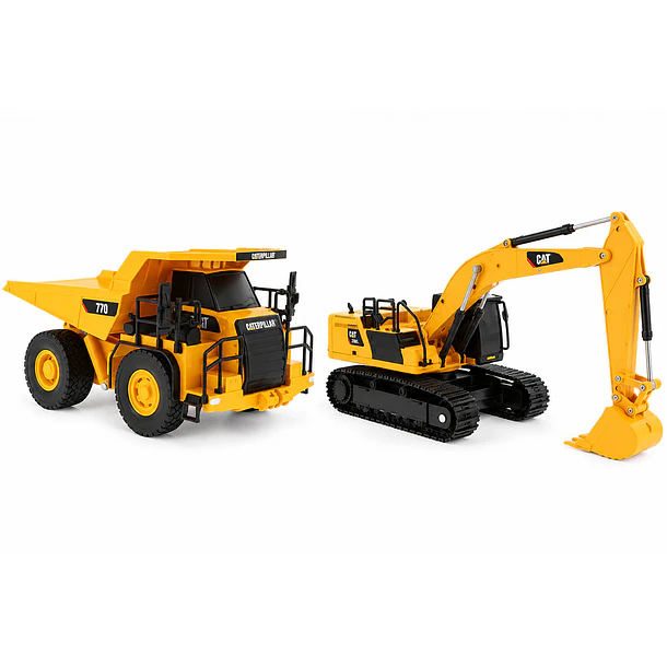 SET CAT 336 + CAMIÓN MINERO 770 RC 1:35 DIECAST MASTERS 2