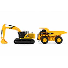 SET CAT 336 + CAMIÓN MINERO 770 RC 1:35 DIECAST MASTERS 6