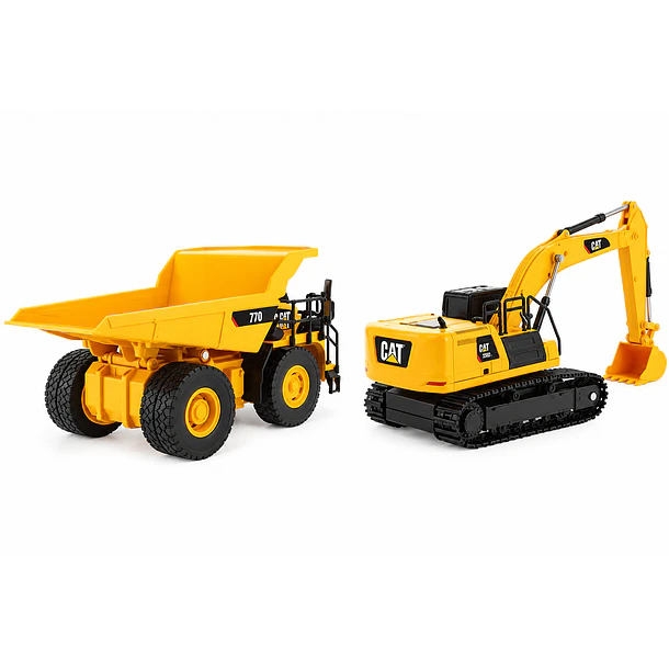 SET CAT 336 + CAMIÓN MINERO 770 RC 1:35 DIECAST MASTERS 7