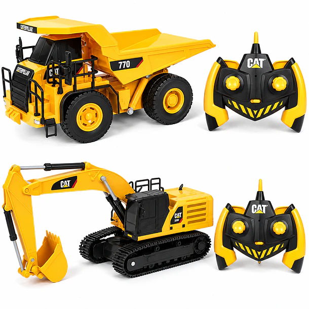 SET CAT 336 + CAMIÓN MINERO 770 RC 1:35 DIECAST MASTERS 1