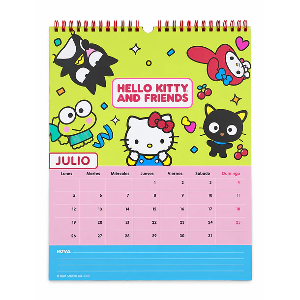 CALENDARIO ASCOTT HELLO KITTY AND FRIENDS 2027 14 MESES 6