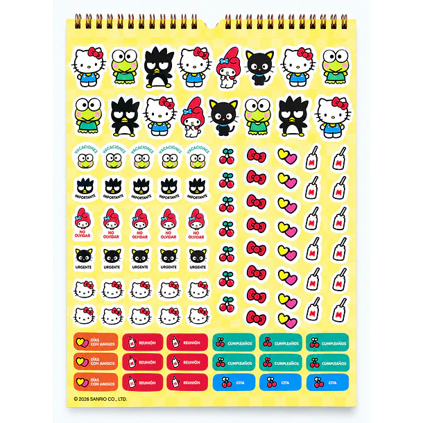 CALENDARIO ASCOTT HELLO KITTY AND FRIENDS 2027 14 MESES 11