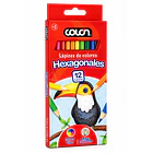 LÁPICES DE COLORES COLÓN HEXAGONALES 12 COLORES 1