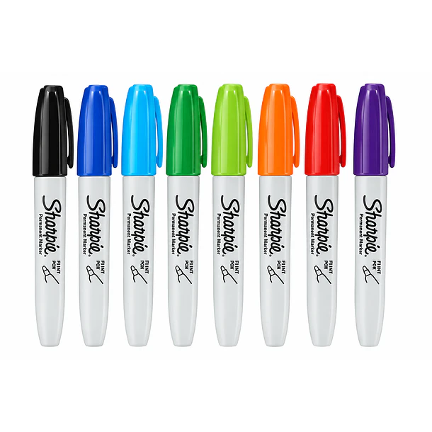MARCADORES PERMANENTES SHARPIE BISELADOS 8 COLORES 3