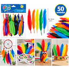 PLUMAS LARGAS COLORES SURTIDOS 10-15 CM 50 UNIDADES 2