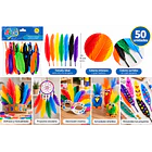 PLUMAS LARGAS COLORES SURTIDOS 10-15 CM 50 UNIDADES 3