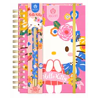 LIBRETA + BOLÍGRAFO + STICKERS HELLO KITTY ASCOTT 1