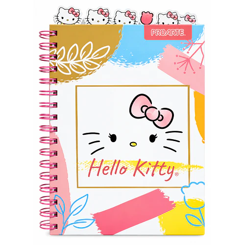 LIBRETA HELLO KITTY A5 CON SEPARADORES PROARTE 120 HOJAS