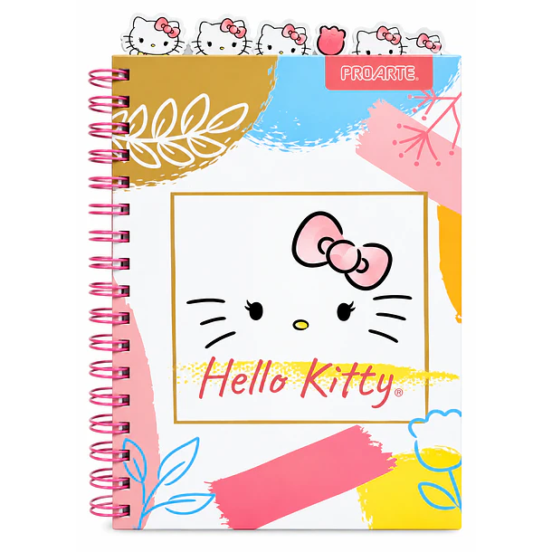 LIBRETA HELLO KITTY A5 CON SEPARADORES PROARTE 120 HOJAS 1
