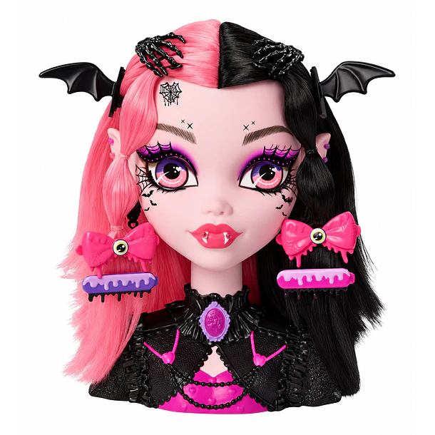 MUÑECA MONSTER HIGH DRACULAURA CABEZA DE PEINADOS 2