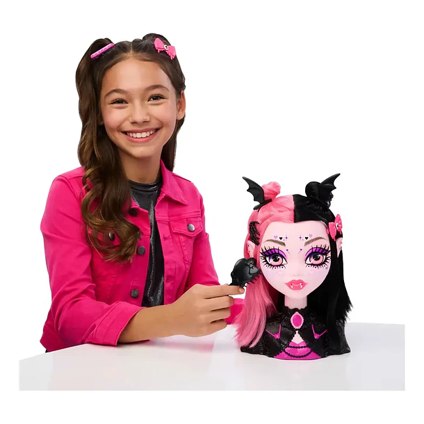 MUÑECA MONSTER HIGH DRACULAURA CABEZA DE PEINADOS 3