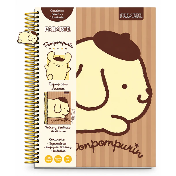 CUADERNO POMPOMPURIN AROMA CARTA 150HJ 7MM PROARTE 2