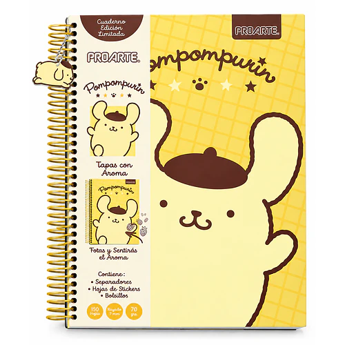 CUADERNO POMPOMPURIN AROMA CARTA 150HJ 7MM PROARTE