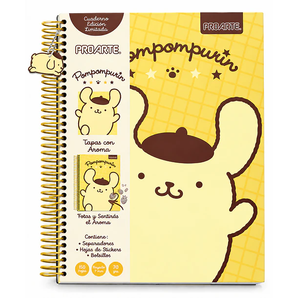 CUADERNO POMPOMPURIN AROMA CARTA 150HJ 7MM PROARTE 1