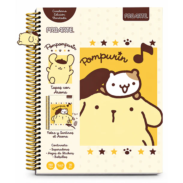 CUADERNO POMPOMPURIN AROMA CARTA 150HJ 7MM PROARTE 4