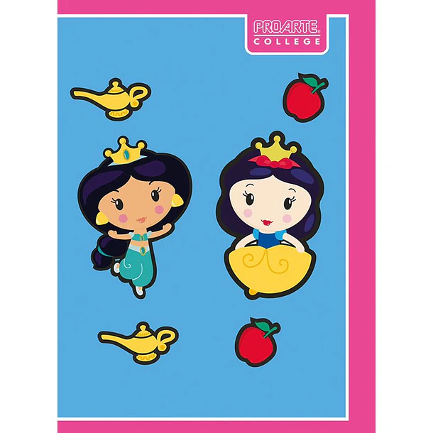 CUADERNO COLLEGE PRINCESAS KAWAII 80 HOJAS PROARTE 6