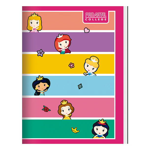 CUADERNO COLLEGE PRINCESAS KAWAII 80 HOJAS PROARTE 2