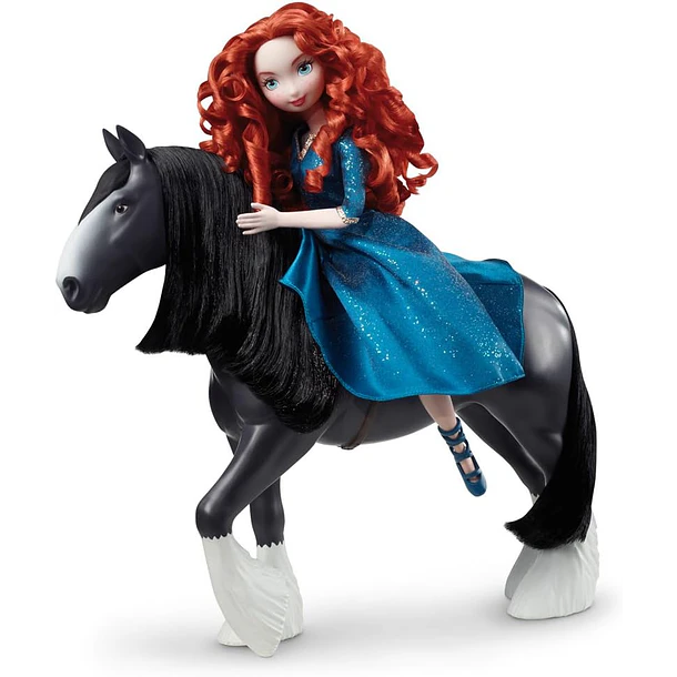 SET DISNEY PIXAR VALIENTE MUÑECA MÉRIDA Y CABALLO ANGUS 2