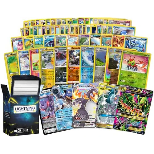 PACK POKÉMON 50 CARTAS + 1 ULTRA RARA Y CAJA LCC